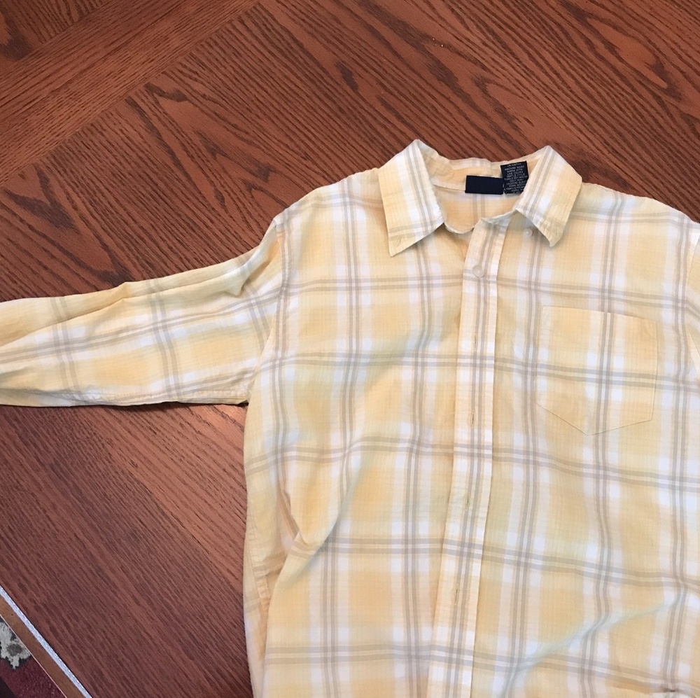 Children's Place plaid button down shirt.